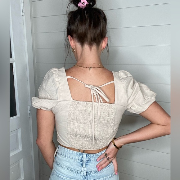 ✨Square Neck Top!- Taupe✨ - Picture 5 of 6